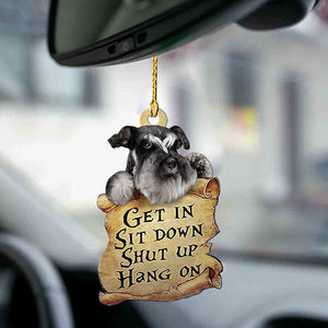 Schnauzer Get In Ornament GI014