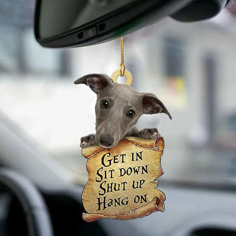 Whippet Get In Ornament GI047