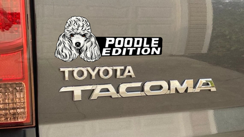 Poodle Car Badge Laser Cutting Car Emblem CE149