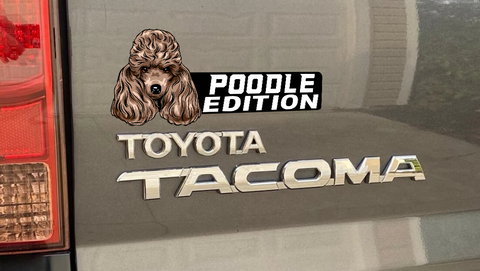 Poodle Car Badge Laser Cutting Car Emblem CE150