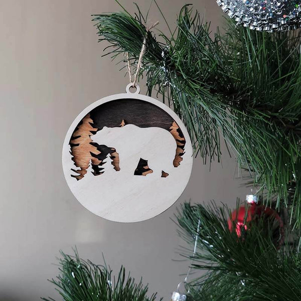 Wooden Handcraft Ornaments - Christmas Tree Pendants
