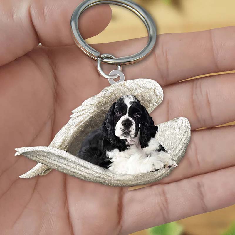 Sleeping Angel Acrylic Keychain Cocker Spaniel SA146