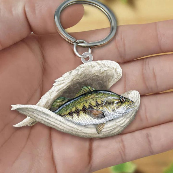 Sleeping Angel Acrylic Keychain Bass Fish SA200