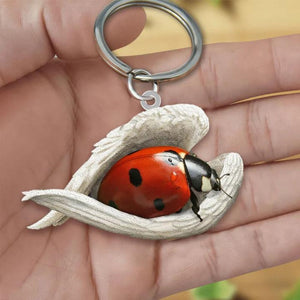 Sleeping Angel Acrylic Keychain Ladybugs SA226