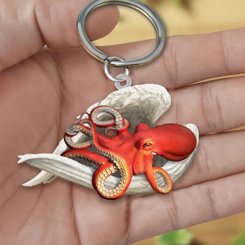 Sleeping Angel Acrylic Keychain Octopus SA233