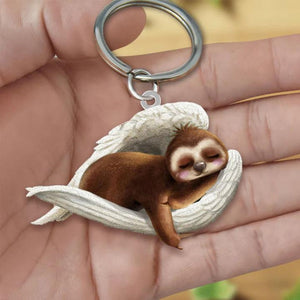 Sleeping Angel Acrylic Keychain Sloth SA247