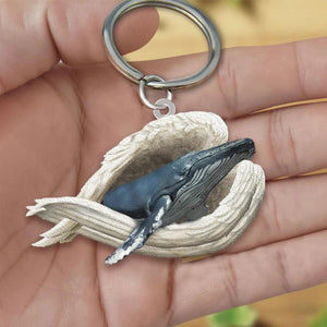 Sleeping Angel Acrylic Keychain Whale SA255