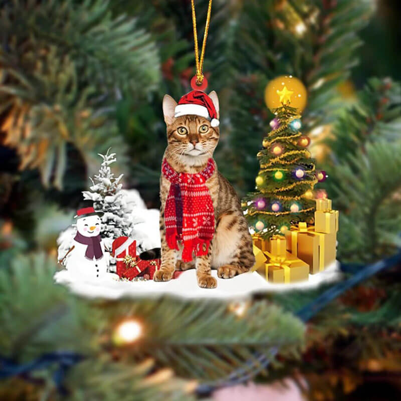 Bengal Cat Christmas Ornament SM135