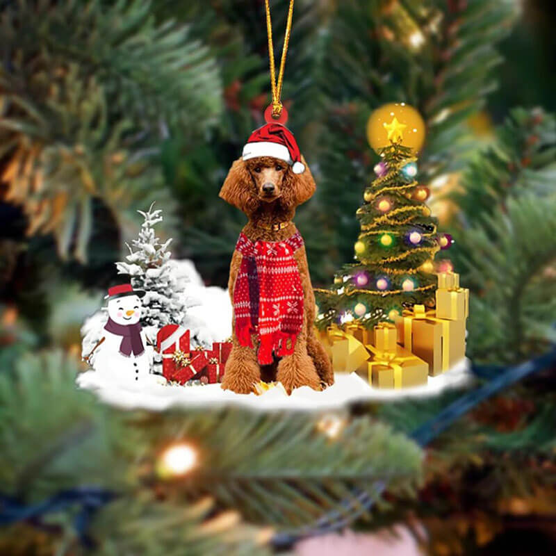 Poodle Christmas Ornament SM184