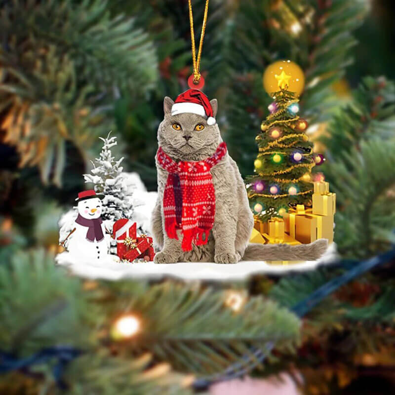 Selkirk Rex Cat Christmas Ornament SM190
