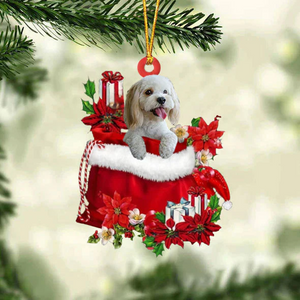 Cockapoo In Gift Bag Christmas Ornament GB040