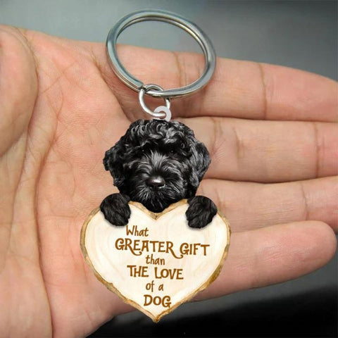 Cavapoo What Greater Gift Than The Love Of A Dog Acrylic Keychain GG030