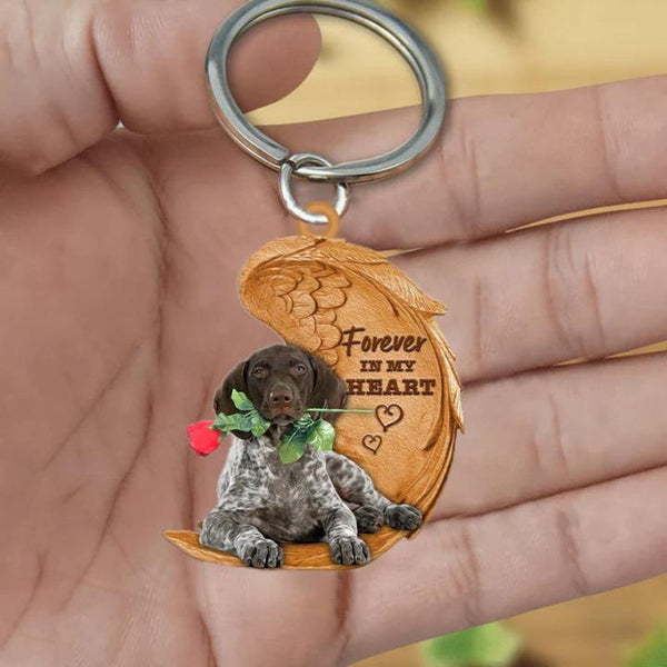 German Shorthaired Pointer Forever In My Heart Acrylic Keychain FK025