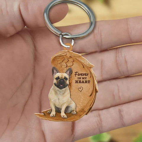 French Bulldog Forever In My Heart Acrylic Keychain FK039