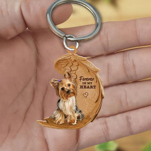 Yorkshire Terrier Forever In My Heart Acrylic Keychain FK066
