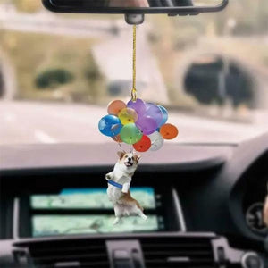 Corgi Fly With Bubbles Car Hanging Ornament BC008