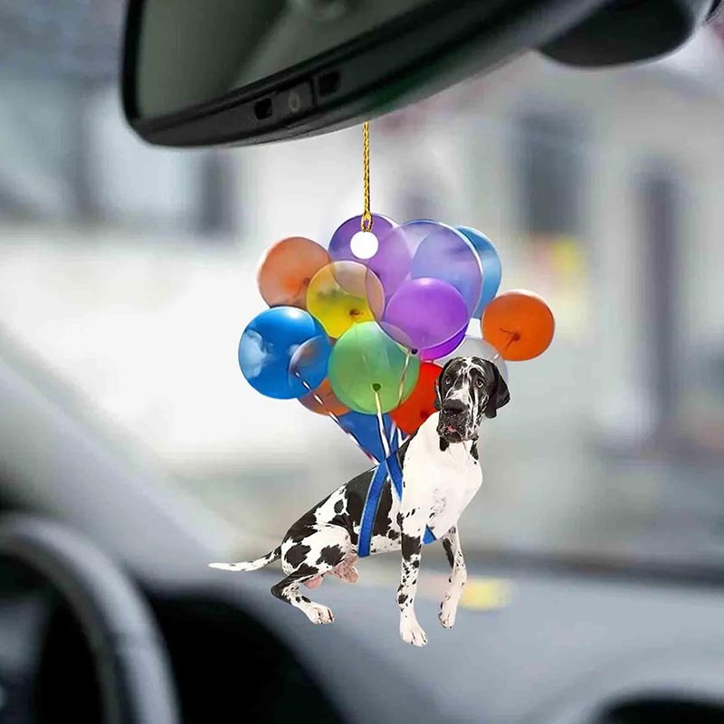Great Dane Fly With Bubbles Car Hanging Ornament BC074