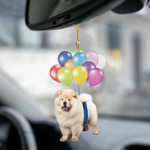 Chow Chow Dog Fly With Bubbles Car Hanging Ornament BC091