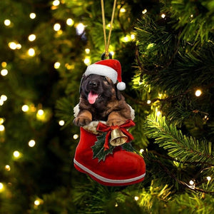 Leonberger In Santa Boot Christmas Hanging Ornament SB166