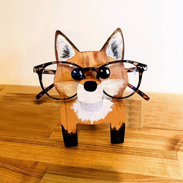 Handmade Glasses Stand F033 Red Fox