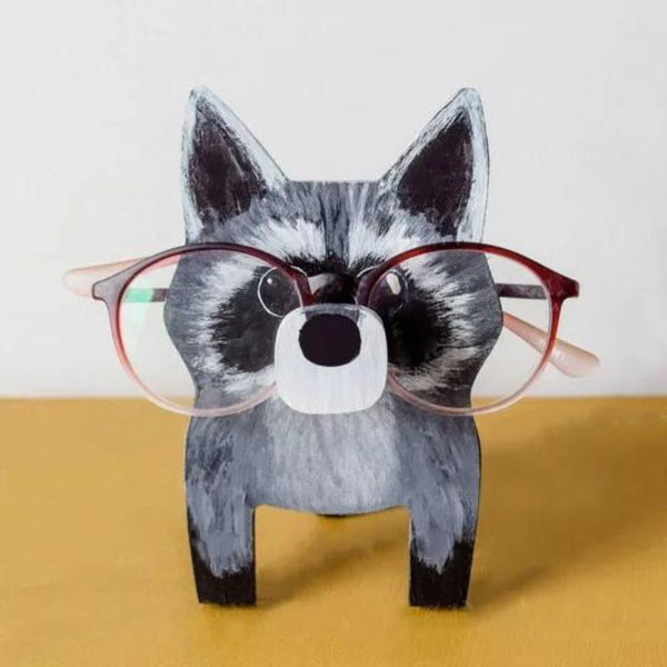 Handmade Glasses Stand F273 Raccoon