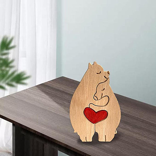 Bear Family Handmade Wooden 3D Puzzle